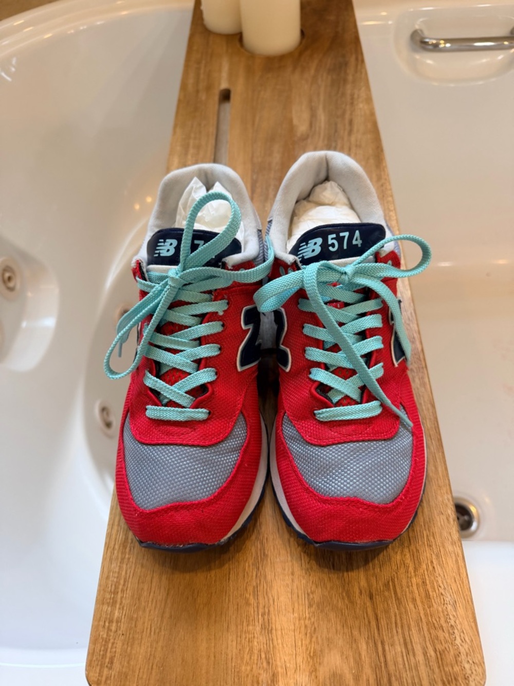 New Balance 574 sneakers women’s size 9 men’s 7 EUC - Picture 5 of 9